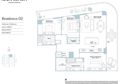 Icon Beach Hollywood Floor Plan, Residence 02