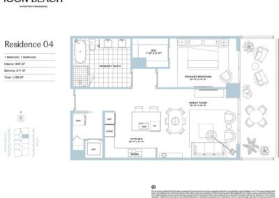 Icon Beach Hollywood Floor Plan, Residence 04