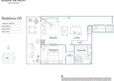 Icon Beach Hollywood Floor Plan, Residence 05
