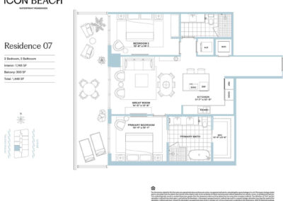 Icon Beach Hollywood Floor Plan, Residence 07