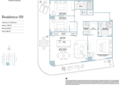 Icon Beach Hollywood Floor Plan, Residence 09