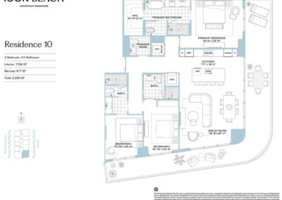 Icon Beach Hollywood Floor Plan, Residence 10